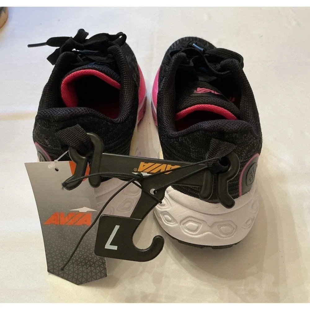 Avia Women's Gel Running Shoes Black Pink Mesh Athletic Sneakers Size 7  Comfort